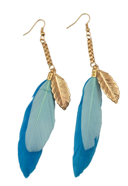 Linked Earrings Chain Ear Cuff Fashion for Women Girl feather leaf …